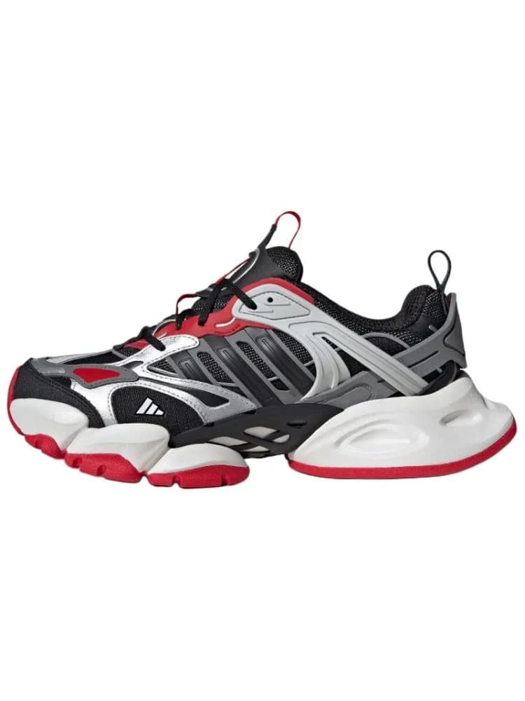 Adidas XLG Runner Deluxe Baskets basses unisexes, en cuir noir et rouge, confortables et élégantes I