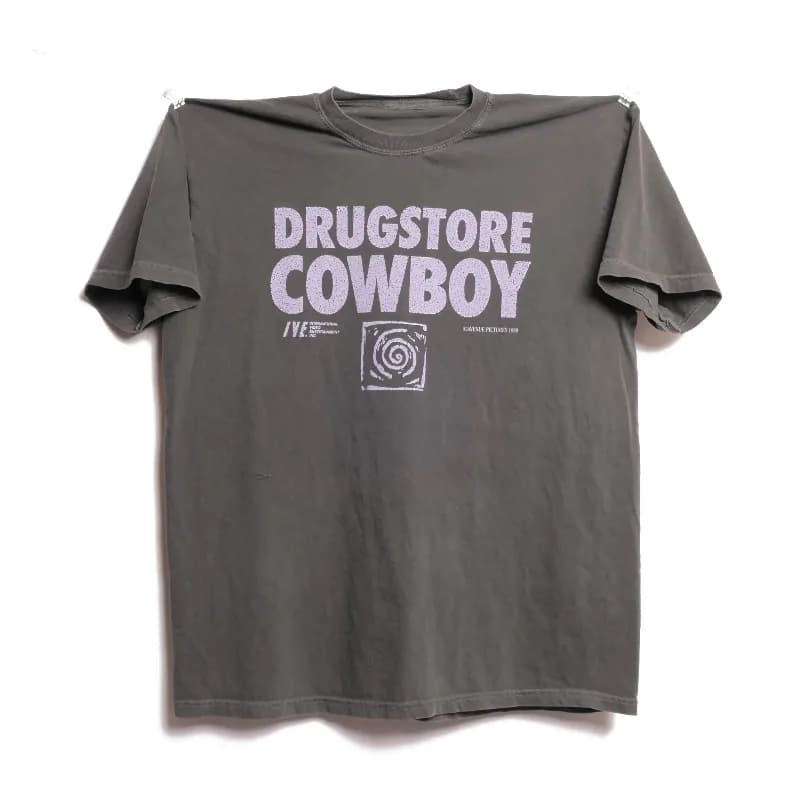 T-shirt promotionnel du film Drugstore Cowboy, t-shirt d'été ample et respirant pour hommes et femme