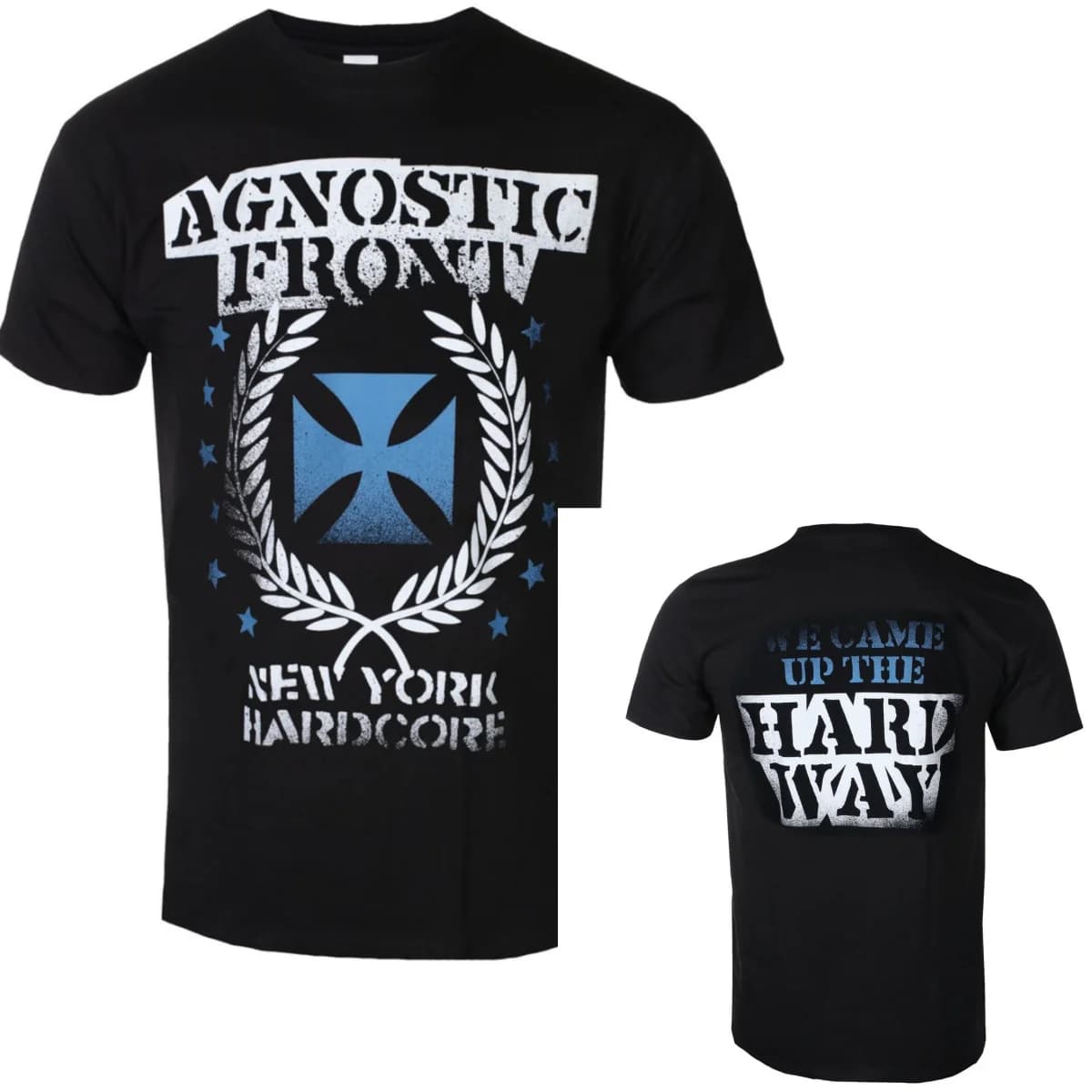 T-shirt unisexe en coton avec motif Agnostic Front, manches courtes, style décontracté, vintage, de 