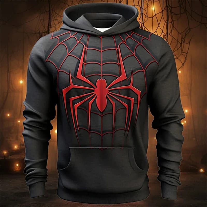 Sweat à capuche Smile Hero Spider-Man pour homme, sweat à capuche imprimé 3D, sweat à capuche Hip-Ho