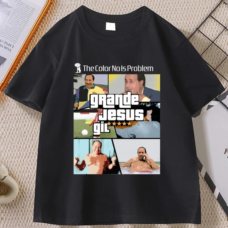 El Fary Lo Mas Grande T-Shirt pour hommes et femmes, vêtements graphiques, à la mode, col rond, styl