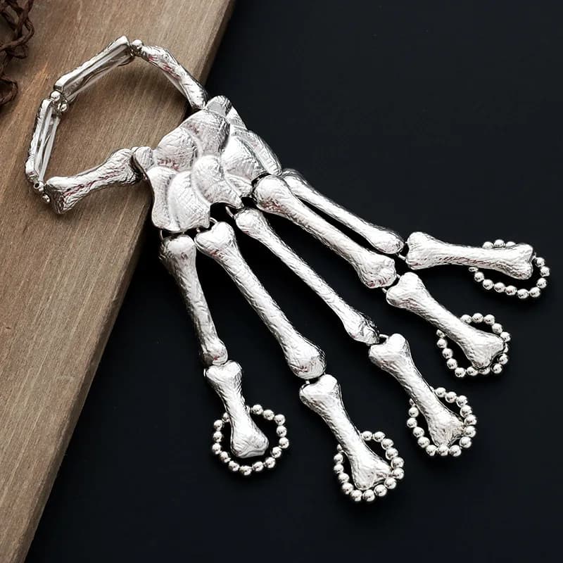 Bracelets en os de squelette pour femmes, accessoires à main Rock Punk, bracelets gothiques, idée de
