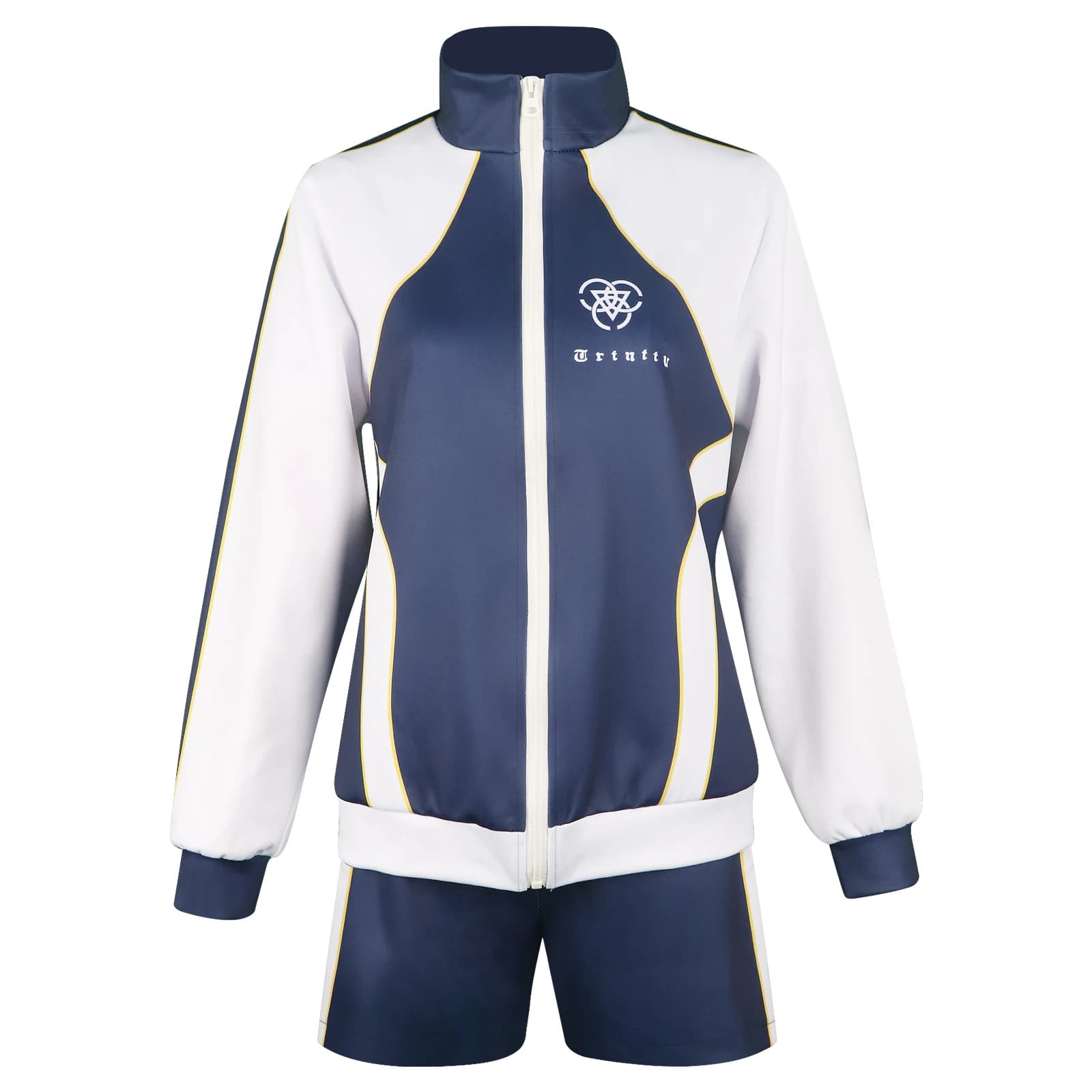 Jeu bleu archives Iochi Mari Cosplay Costume gymnastique école sport vêtements de sport manteau bleu