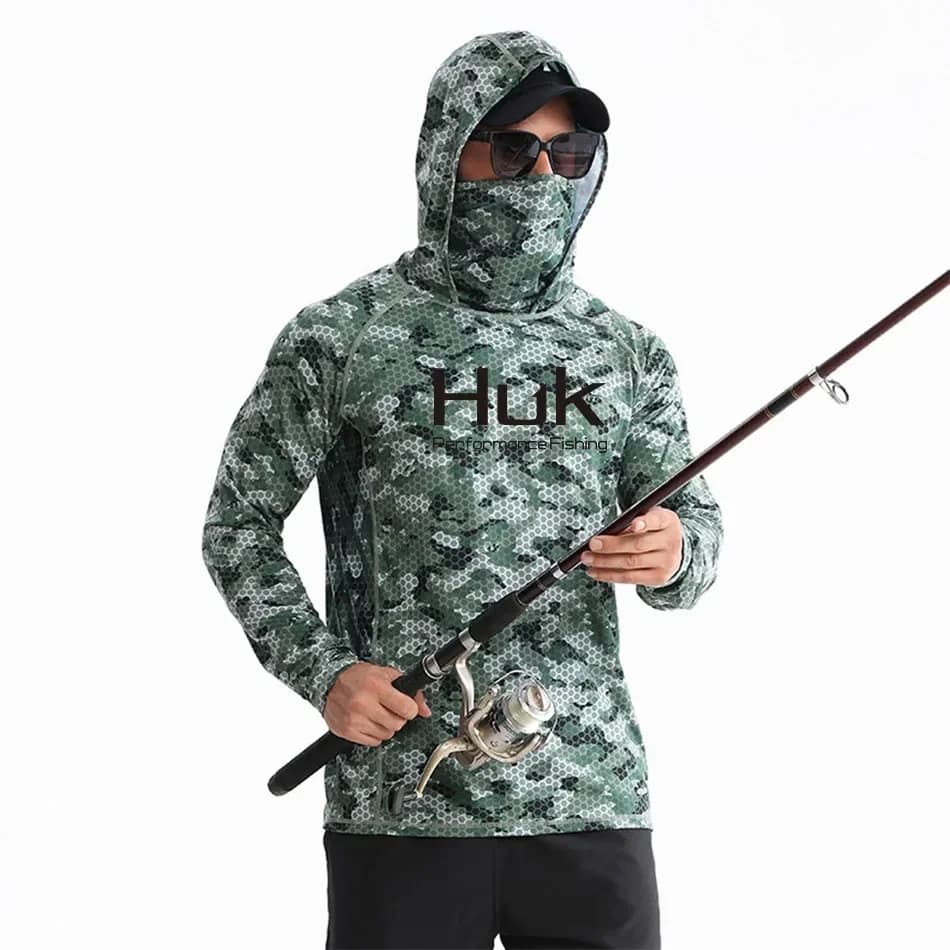 Huk-Sweat à capuche de protection solaire Udissolvant 50 + pour hommes, chemises à manches longues, 