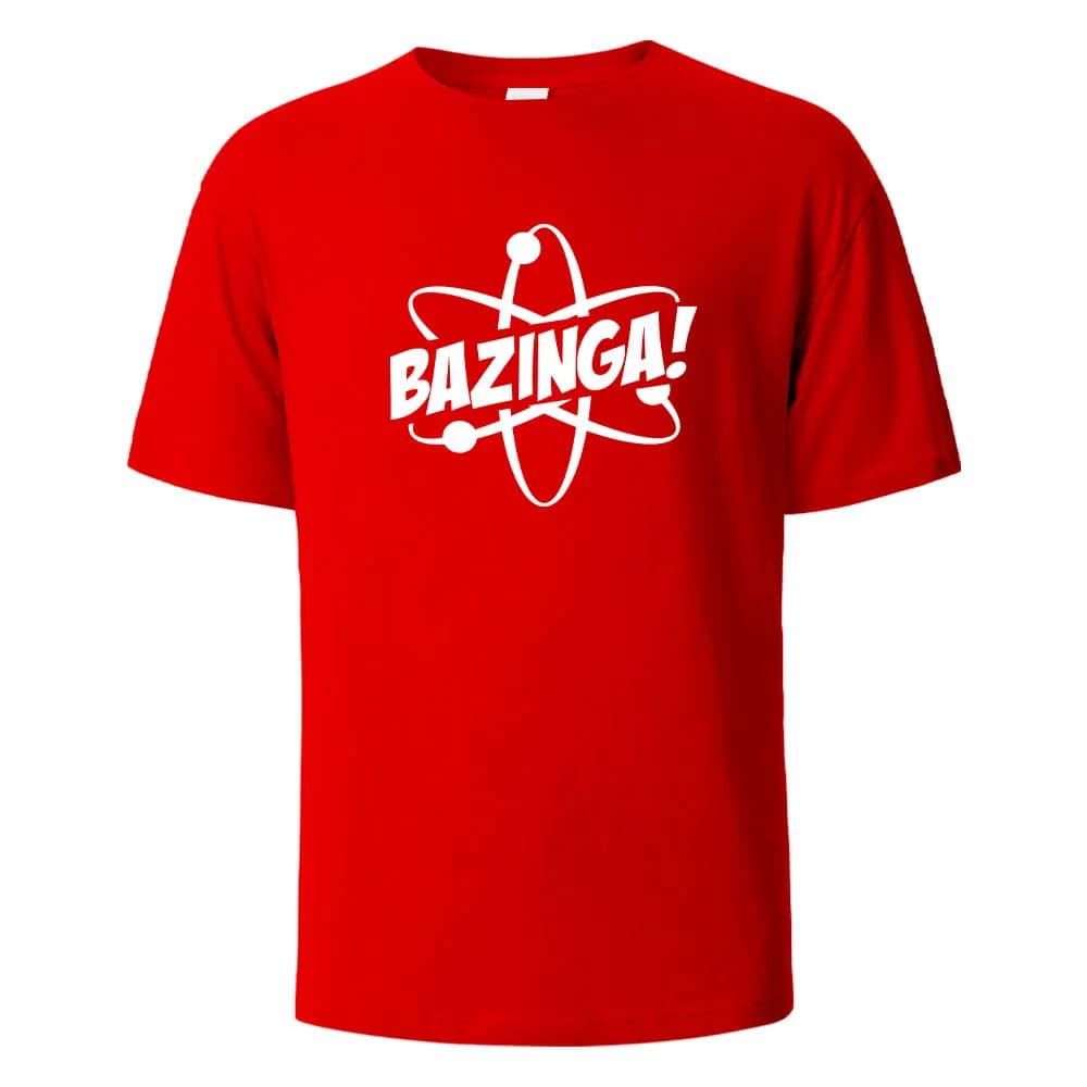 T-shirt imprimé Bazinga pour hommes et femmes, t-shirts d'été, 100% coton, col rond, surdimensionné,