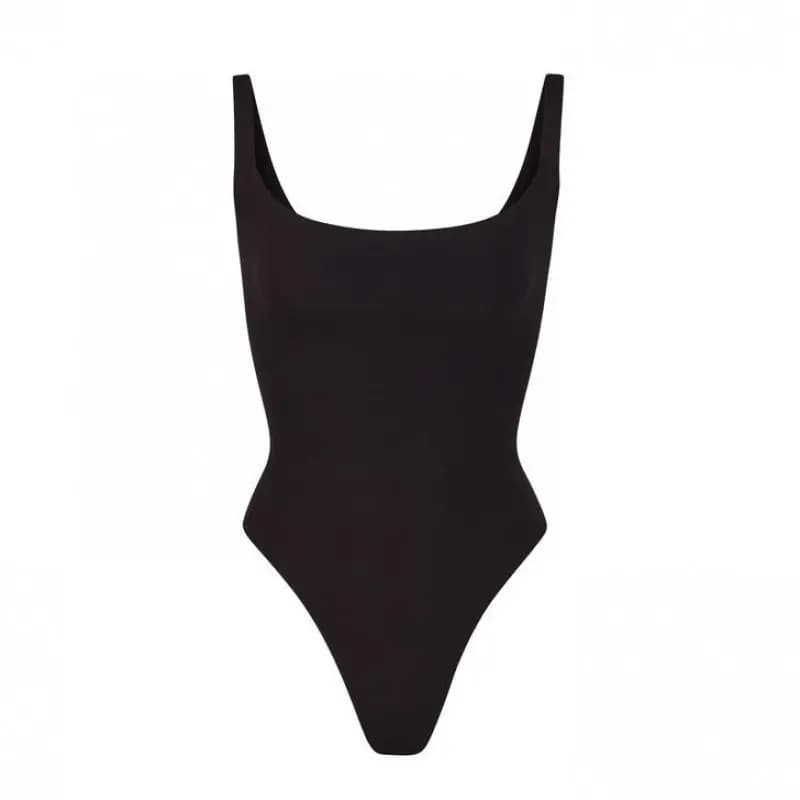 SKIMS HIRING FITS EVERYONE - Haut bandeau sans manches à col rond pour femme avec robe une pièce aju