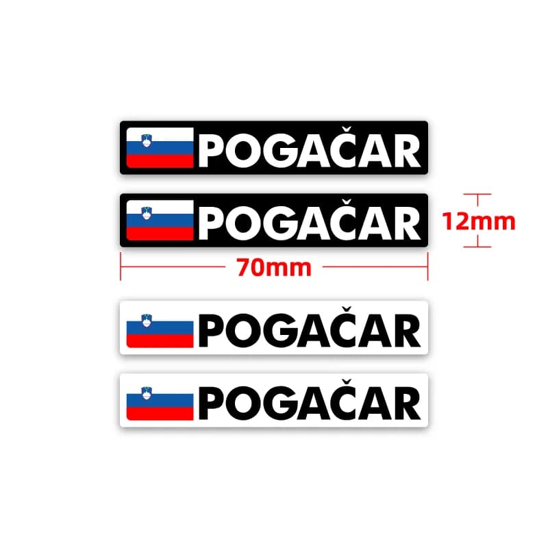 Pogacha Tour de France nom autocollant cadre de route personnalité autocollant personnalisé Tadej Po