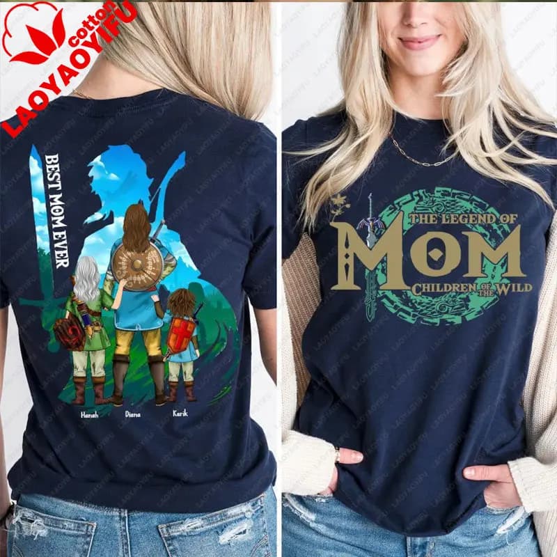 T-shirt personnalisé « La légende de maman/papa » : « Meilleure maman/papa » – T-shirts en coton « L