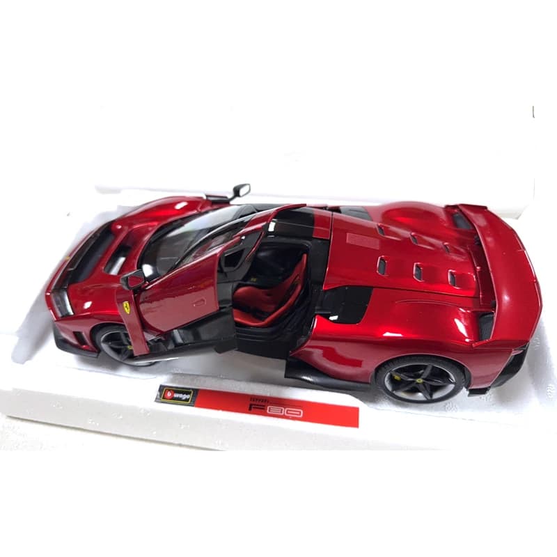 AN ANT Bburago 1:18 Ferrari F80 Signature Version Emballage Métal Rouge Blanc Alliage Miniature Modè
