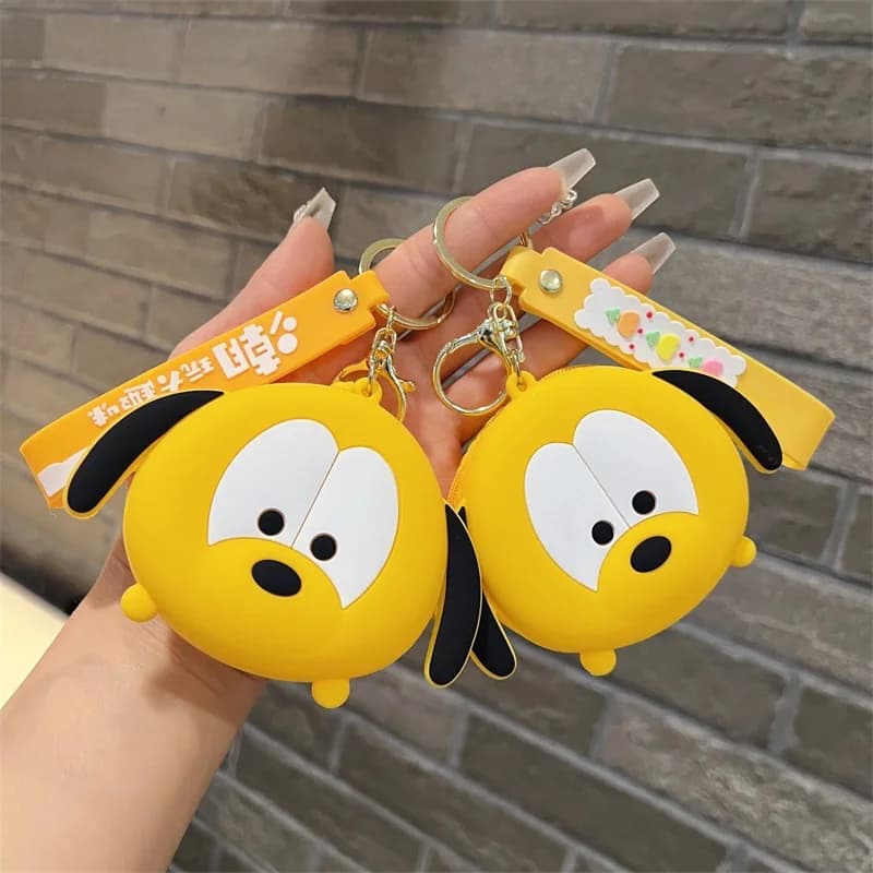 Porte-monnaie porte-clés Mickey et Minnie sur le thème de Disney, créatif et mignon — Un breloque de