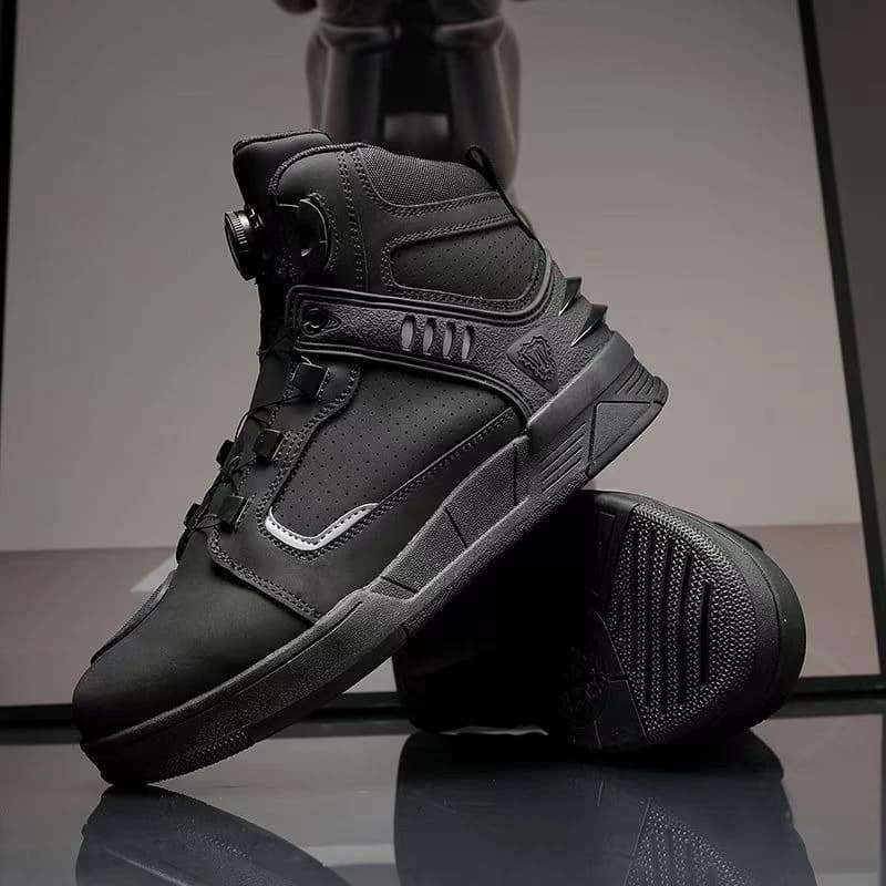 Bottes de moto pour hommes, chaussures de motard, baskets en cuir microfibre, chaussures d'aventure,