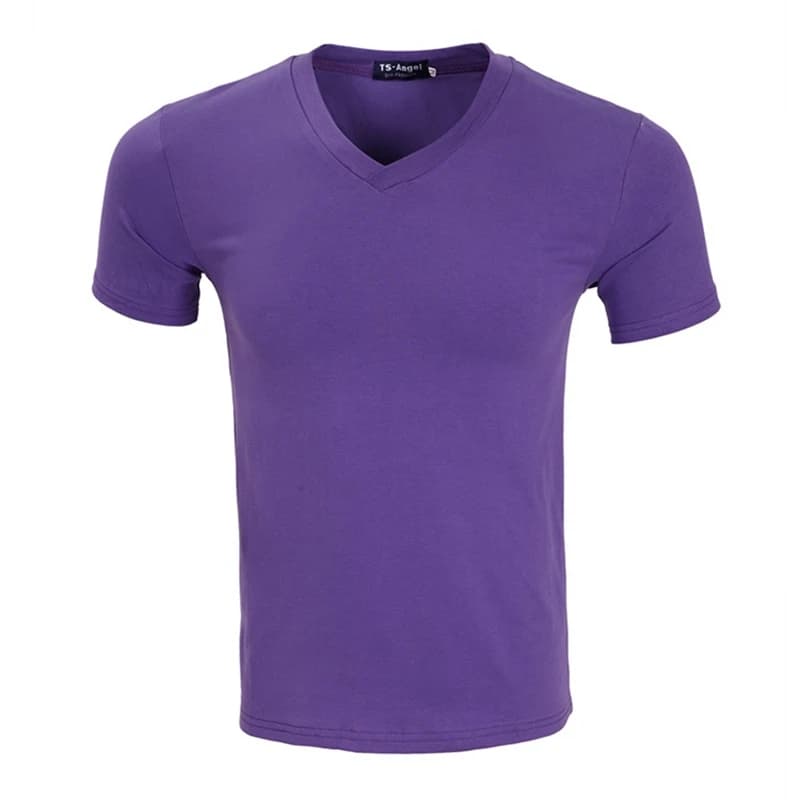 T-Shirt personnalisé col en v 100% coton, imprimé sur demande, vêtements de travail, Design, Logo de