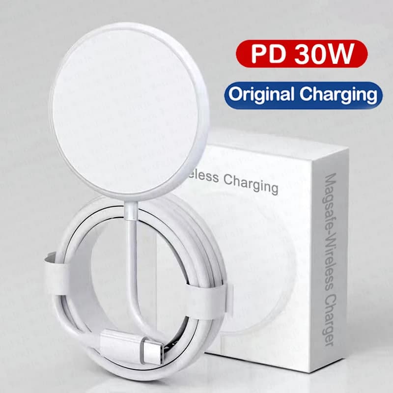 Chargeur sans fil d'origine Apple Magsafe pour iPhone 16 15 14 13 12 11 Pro Max X XS XR 8 Plus Charg