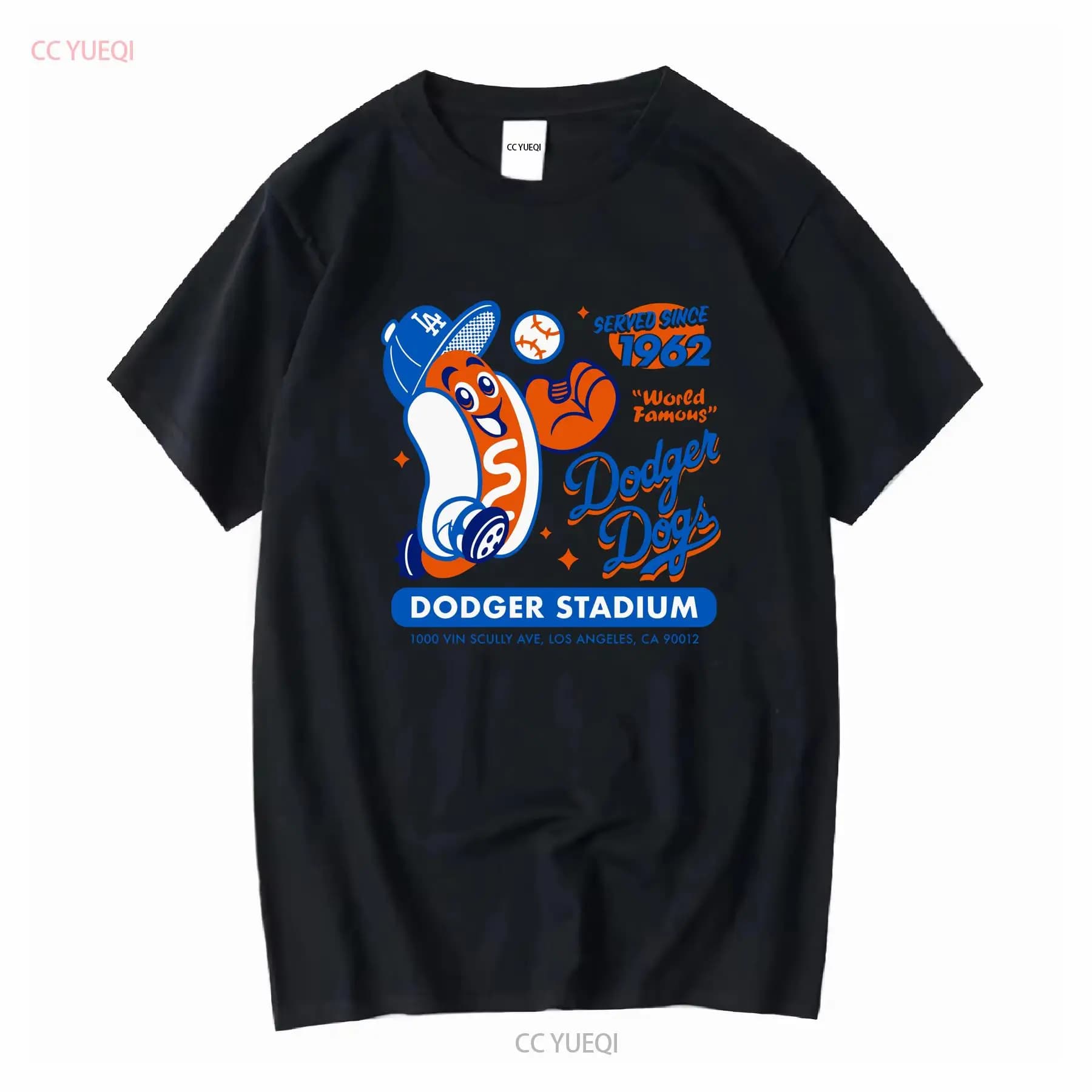 Dodger Stadium Dogs t-shirt nostalgie nouveauté années 90 Baseball taille S 5XL manches longues vint