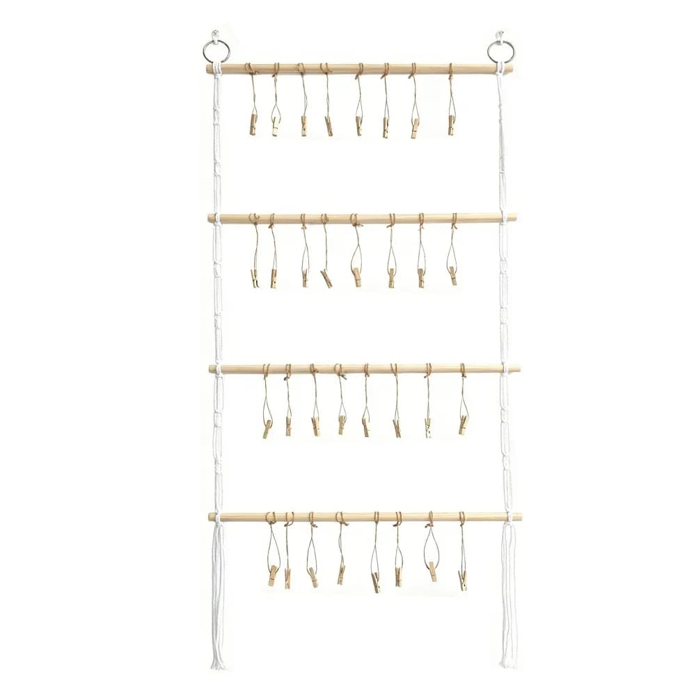 Support de rangement créatif pour accessoires capillaires en macramé, mural, pour pinces à cheveux, 