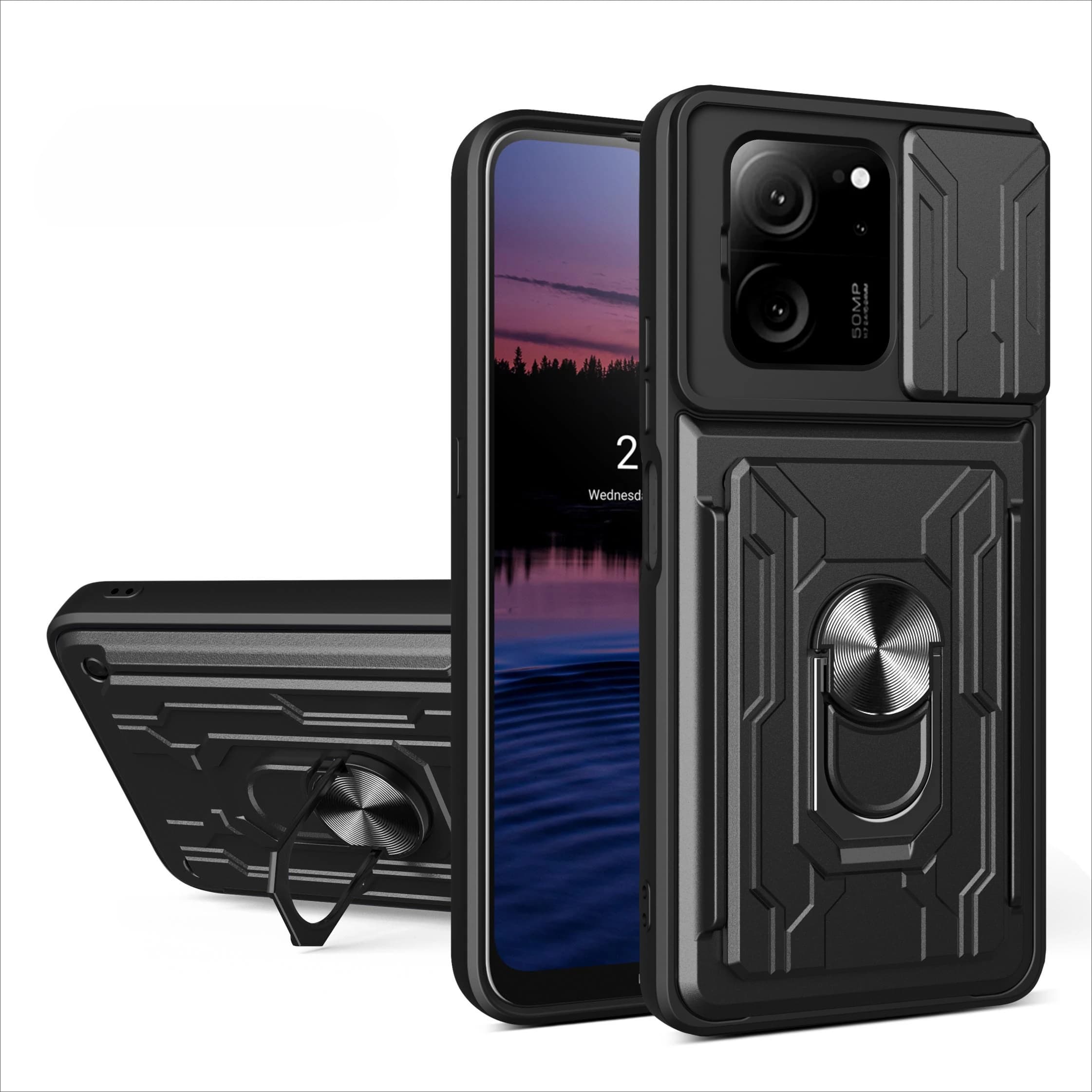 Étui de poche pour cartes de couverture d'objectif double couche, pour Xiaomi 15T Pro 5G 13t 12T 14T