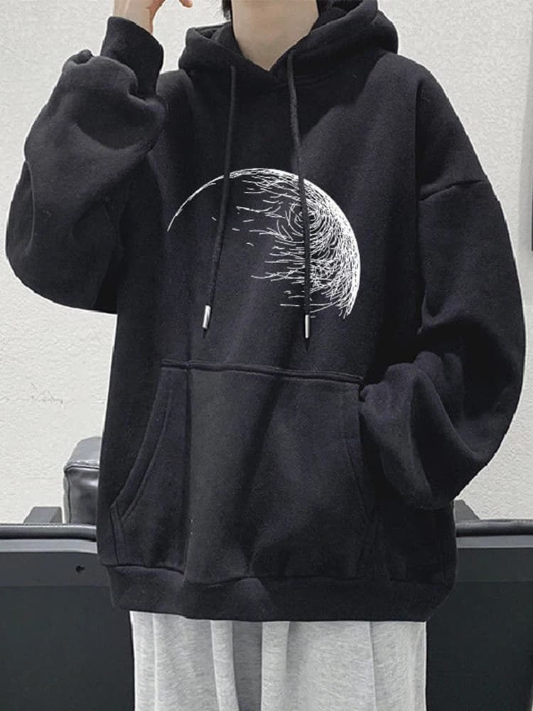 Sweats à capuche College graphiques Goth pour hommes, Streetwear Y2K, Sweats à capuche PVD, Vêtement