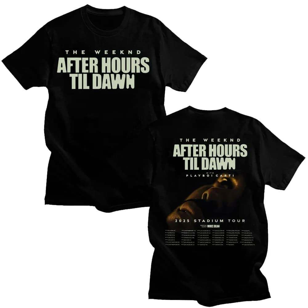 TheWeeknd After Hours Til Dawn graphique t-shirt TheWeeknd 2025 Stadium Tour T-shirts hommes femmes 