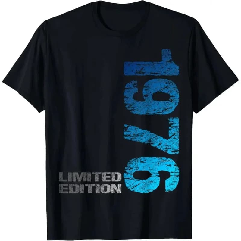 T-shirt unisexe décontracté à manches courtes pour homme et femme, cadeau d'anniversaire 50 ans, vin