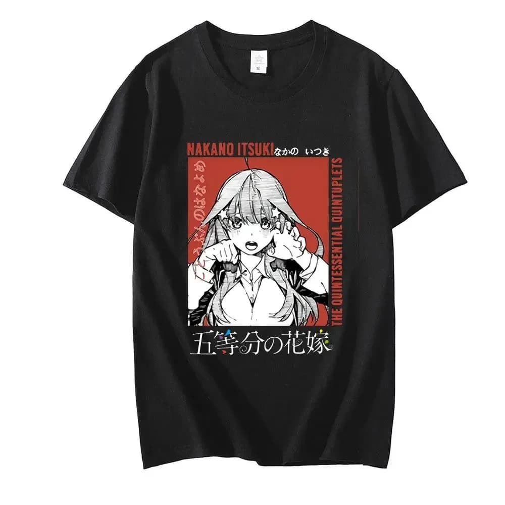 Chemise unisexe anime The Quintessential Quintuplets, t-shirt à manches longues et courtes, 100% cot