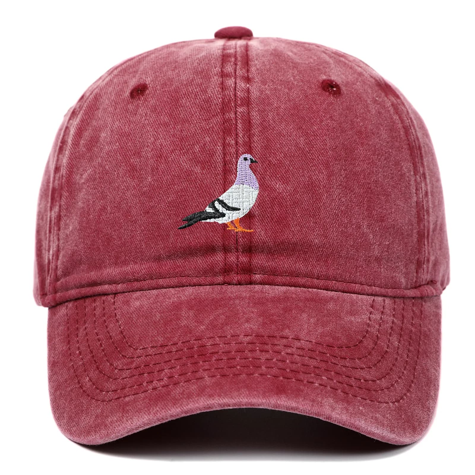 Casquette de baseball adaptée à toutes les saisons, motif brodé de pigeons, mode décontractée quotid