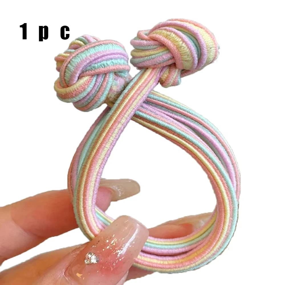 Paquet de 1/5 attache de cheveux élastique douce queue de cheval haute de Style coréen, accessoire d