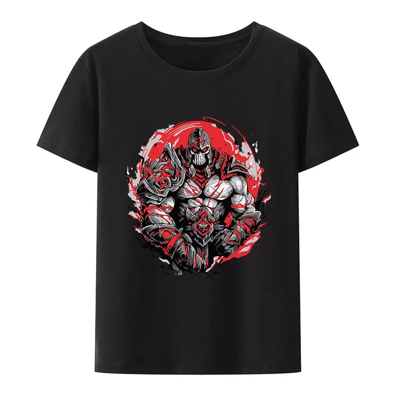 Guerrier nouveau et frais décontracté imprimé t-shirt caractère Camisetas hommes vêtements belle res