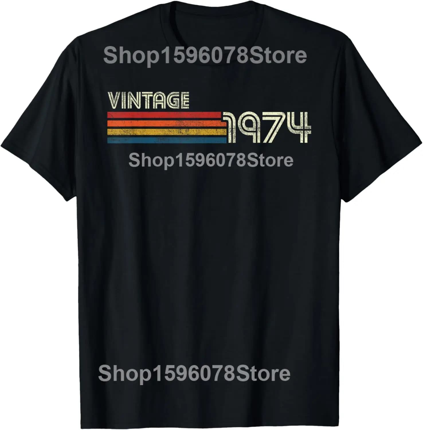 Vintage légendes nées en 1974 52 ans t-shirts hommes femmes pur coton Humor Streetwear t-shirt à man