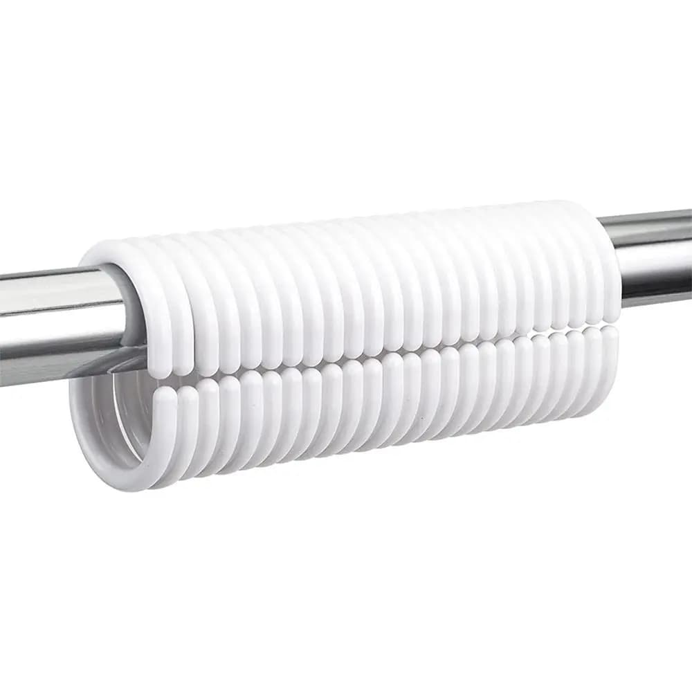 Accessoires de salle de bain en plastique flexible pour salon et salle de bain : anneaux de rideau s