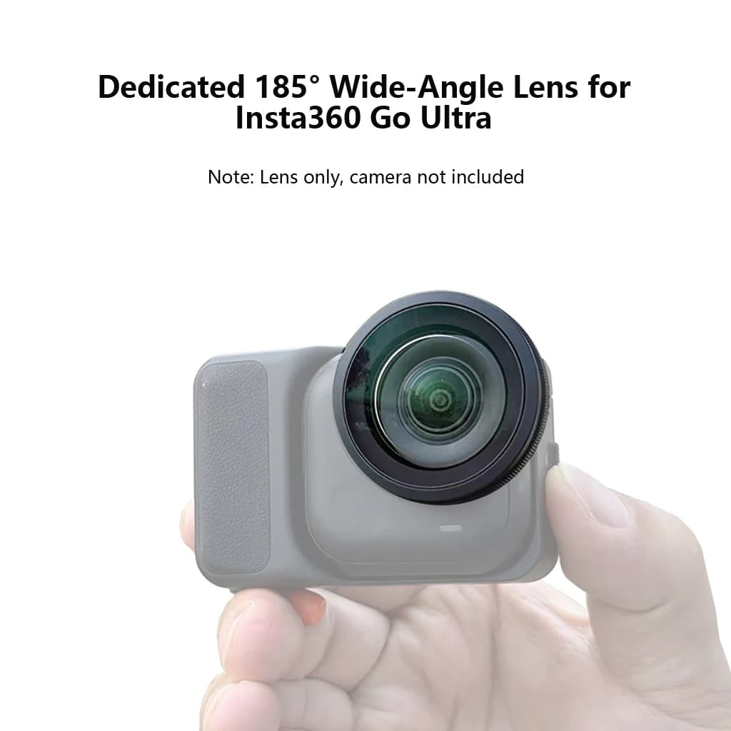BGNing pour Insta360 GO Ultra 185 °   Objectif grand angle pour caméra d'action, objectif en verre H
