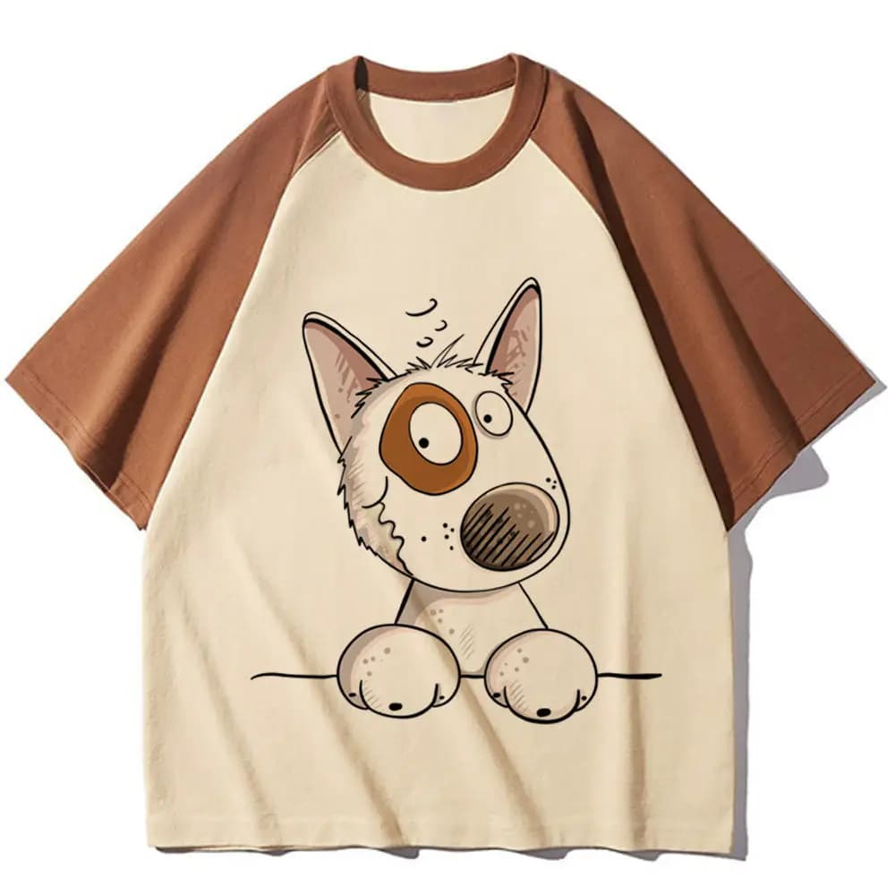 Bull Terrier t-shirt femmes Grunge Vintage coloré à la mode streetwear Punk top t-shirts gothique gr