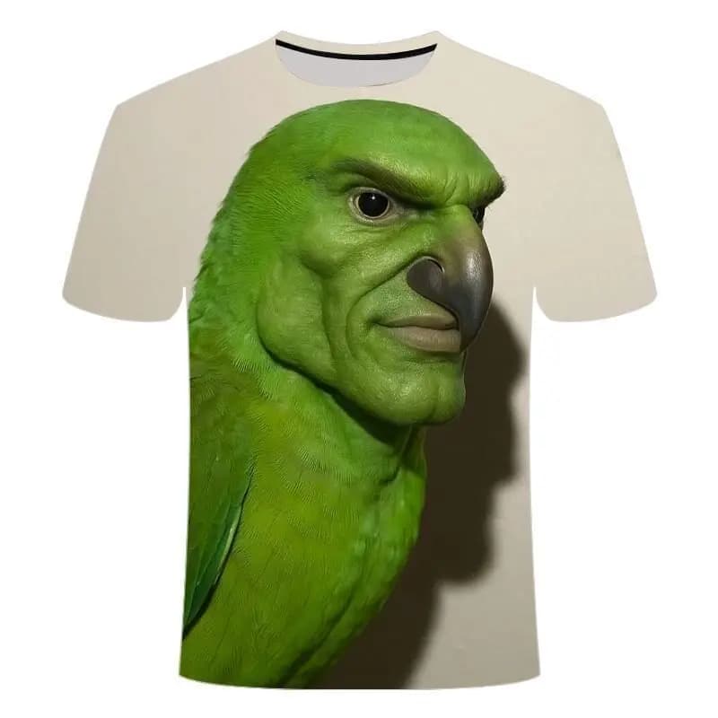 T-shirt drôle avec motif singe imprimé en 3D pour adolescents, décontracté, col rond, manches courte