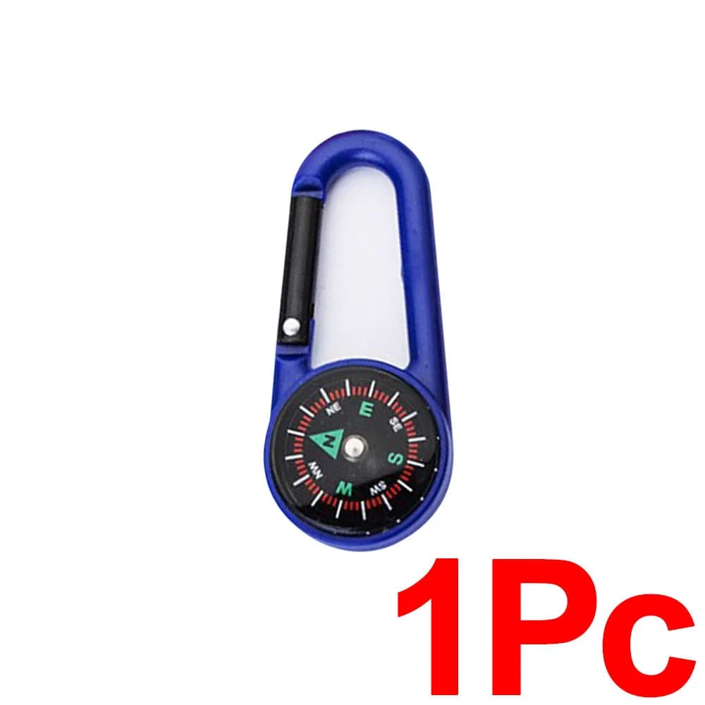 Essentiel pour le camping et la randonnée - Mousqueton authentique avec boussole | Accessoire de s