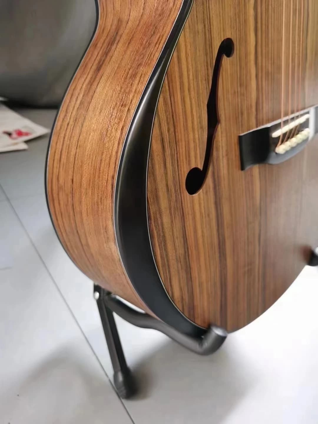 Guitare acoustique en bois entièrement faite à la main, style jazz, 41 pouces, couleur essentielle,