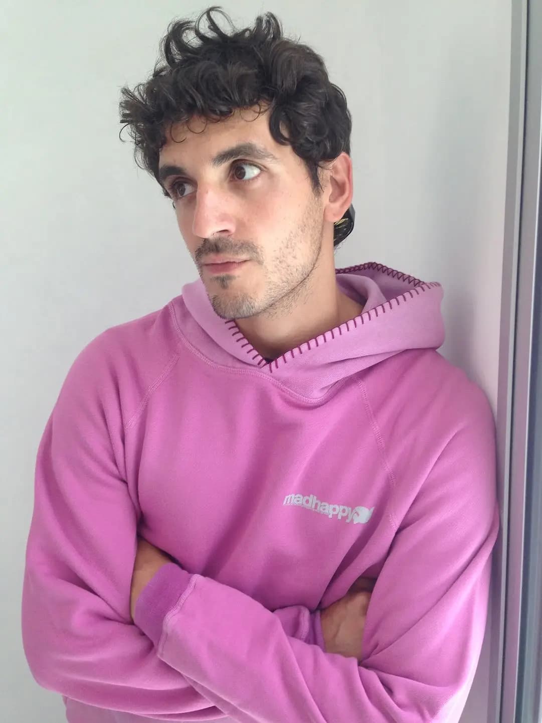 Sweat à capuche ample style hip-hop avec imprimé lettres au dos, couleur contrastante, pour couple, 