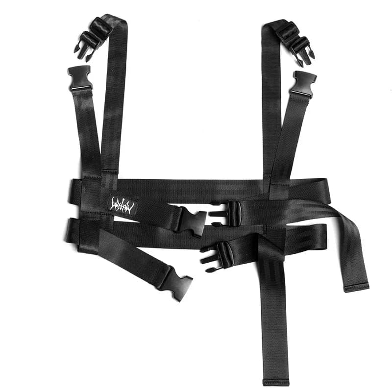 Techwear tactique Hip Hop Punk bretelles hommes femmes multifonction boucle réglable ceinture de tai