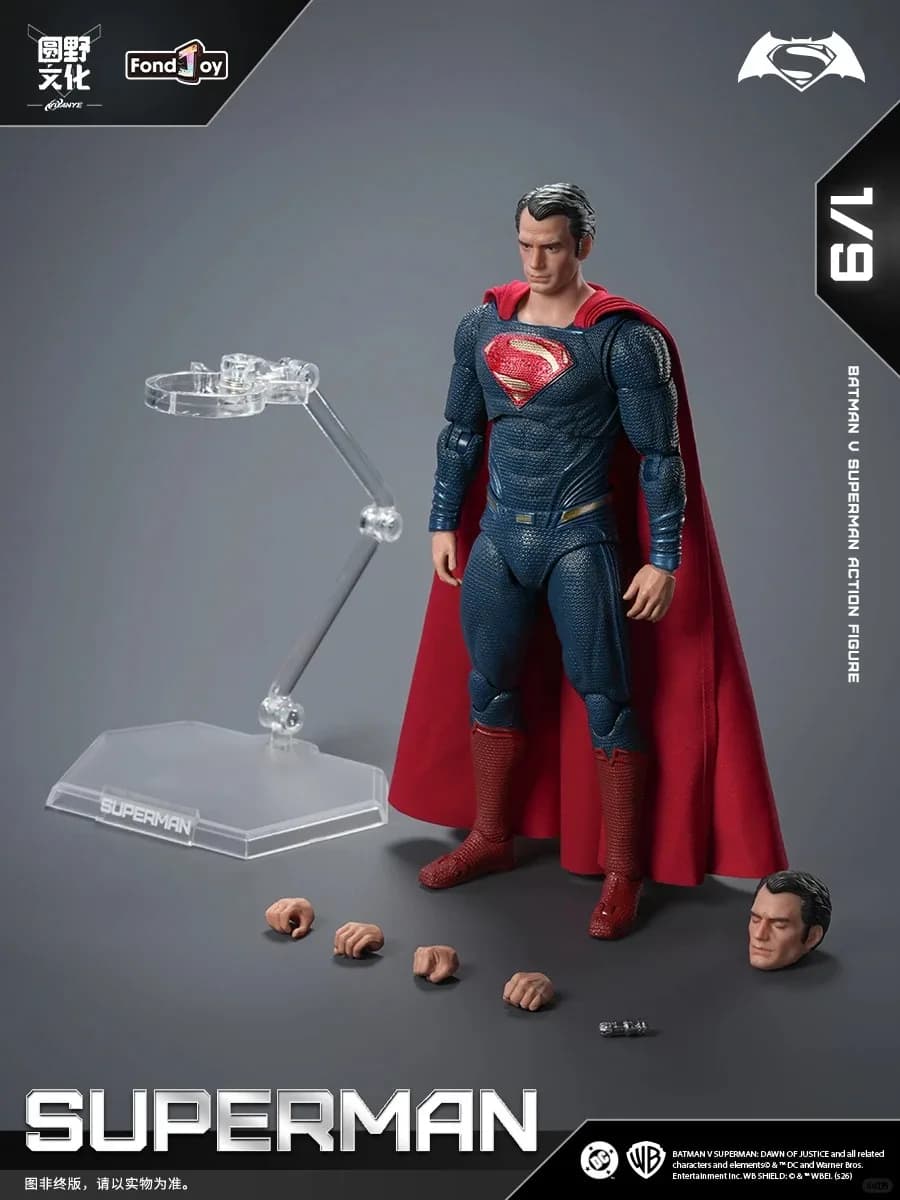 Nouvelle figurine d'action Fondjoy Superman 2.0 1/9, figurine d'anime Superman, Batman V Superman, c