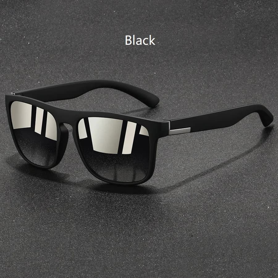 Lunettes de soleil carrées vintage tendance pour hommes et femmes, idéales pour la pêche et la condu