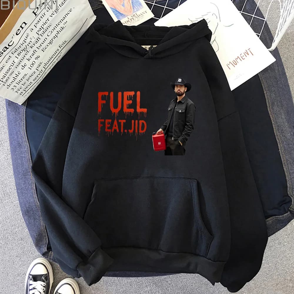 Eminem Fuel Feat, Nouvelles Chansons Sweat à Capuche avec Impression Graphique pour Homme et Femme, 