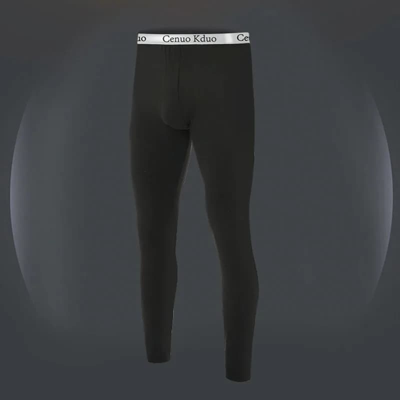 Sous-vêtements thermiques pour hommes, Leggings en polaire fine, sous-vêtements élastiques, couleur