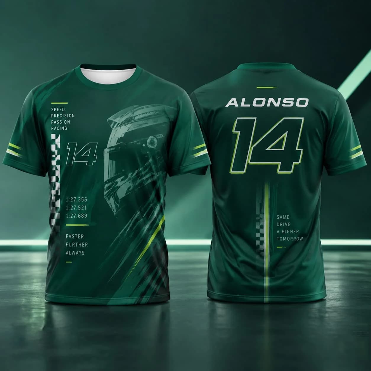 T-shirt pour homme Alonso 14, style course d'été, t-shirt graphique, streetwear, vêtements décontrac