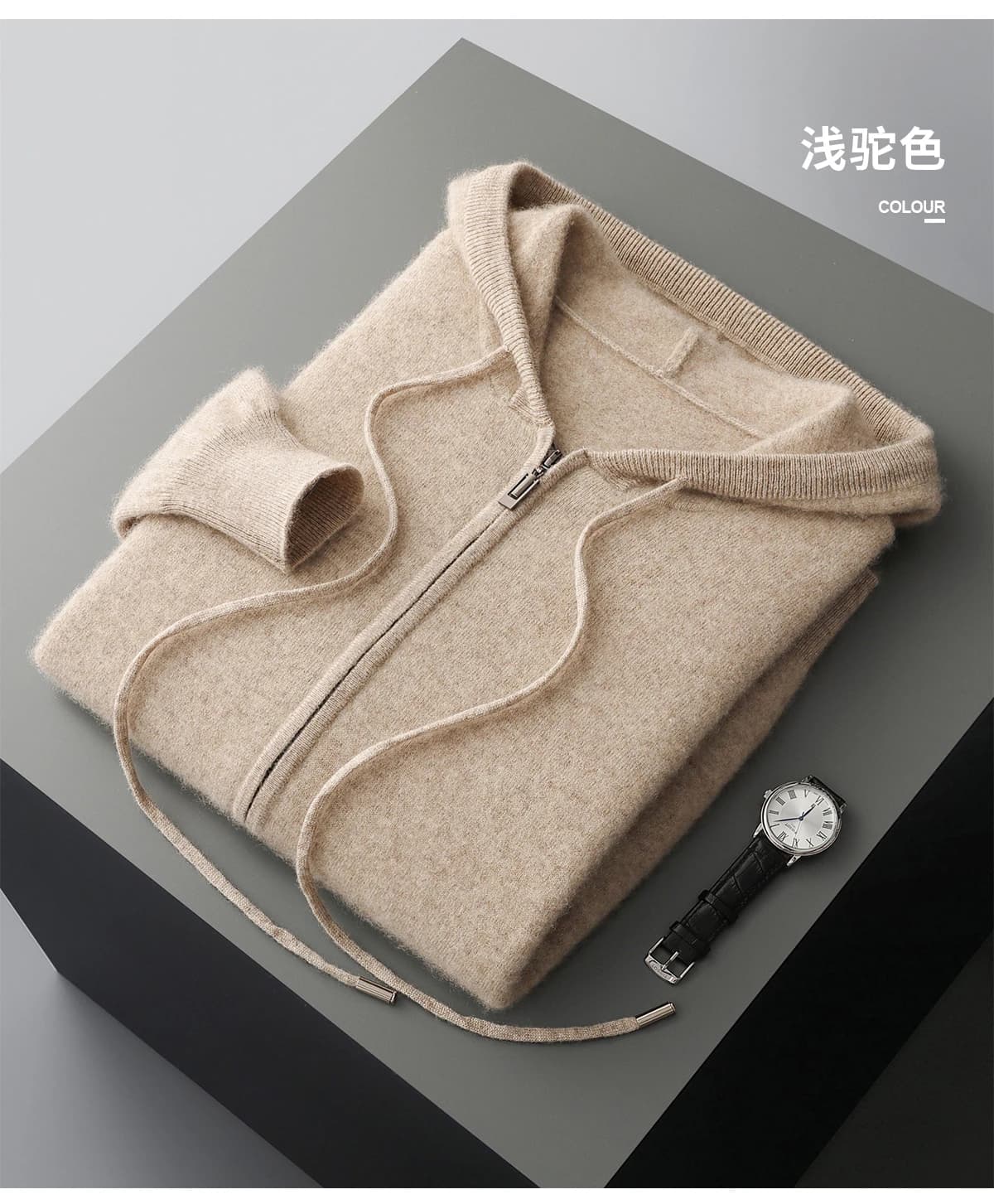 2025 nouveaux hommes tricoté avion à capuche Cardigan pull en cachemire fermeture éclair conception 