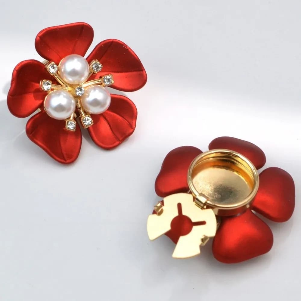 1 pièce Nouvelle Capuchon de bouton multifonctionnel à motif floral, Clip de bouton DIY, Accessoire 