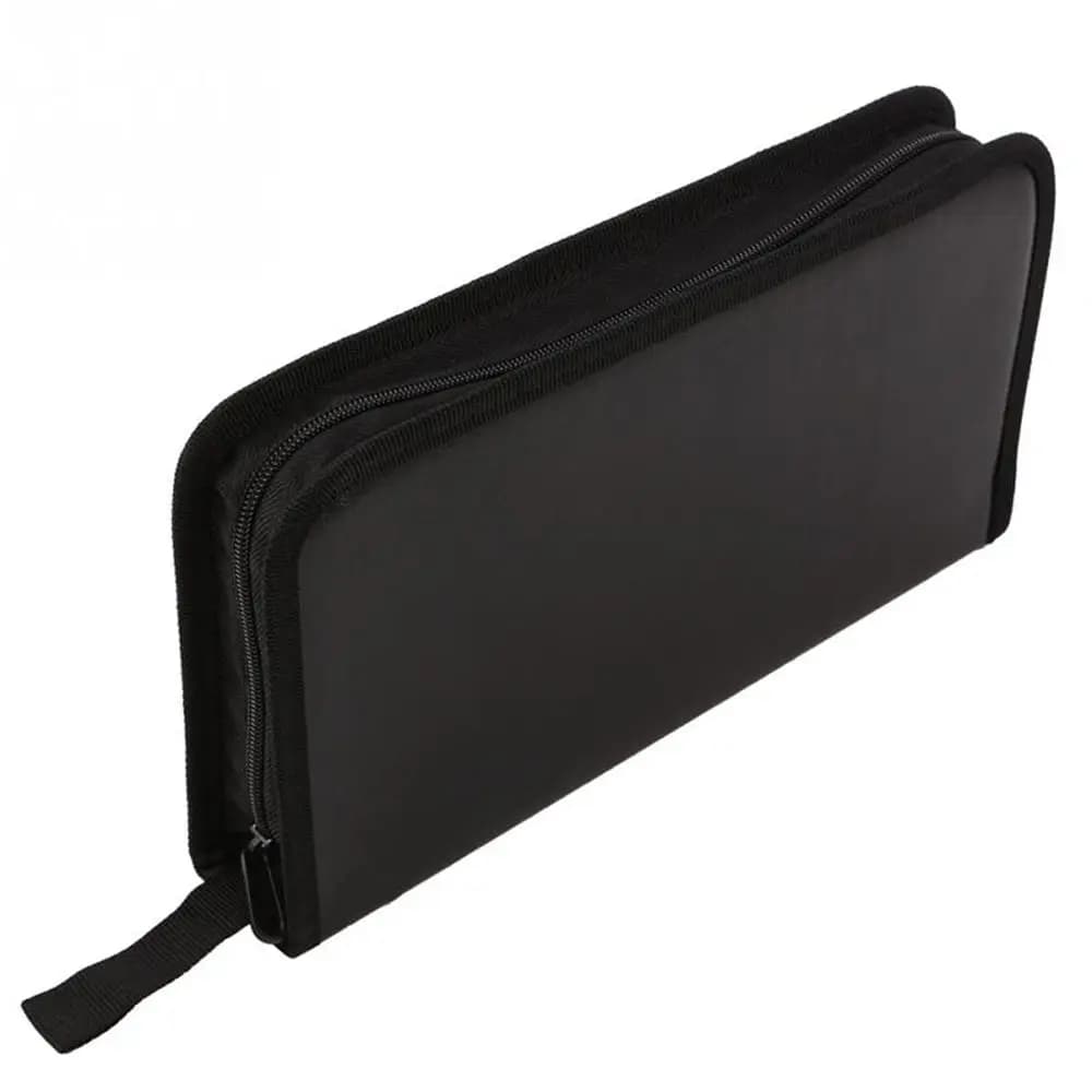 Pochette de transport portable en PU, étui de rangement en similicuir, boîte de classement, sac de t