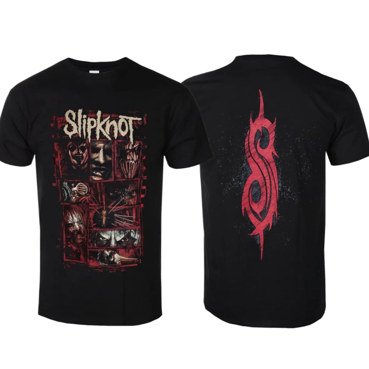 Slipknot - T-shirt en coton avec motif artistique du groupe WANYK - T-shirt décontracté et tendance 