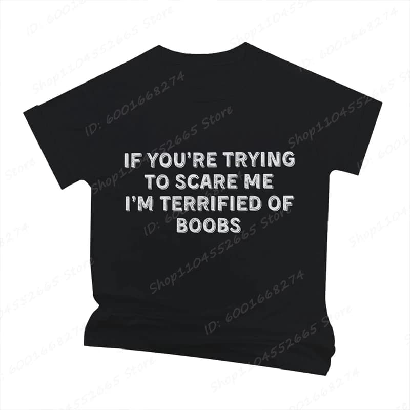 Si vous détestez pour me faire peur, je suis TERRIFIÉ DES BOOBS. T-Shirt adulte pour hommes à manche