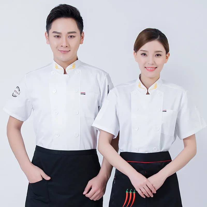 Vêtements de travail pour chef de cuisine, vêtements d'été à manches courtes, vêtements pour hôtel,