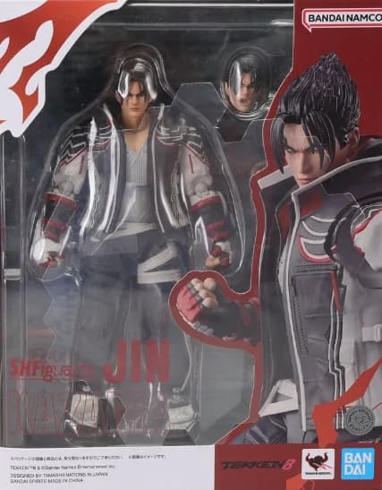 Boîte d'origine Bandai SHF TEKKEN 8 KAZUYA MISHIMA et JIN KAZAMA figurine kit de modèle fini Anime j