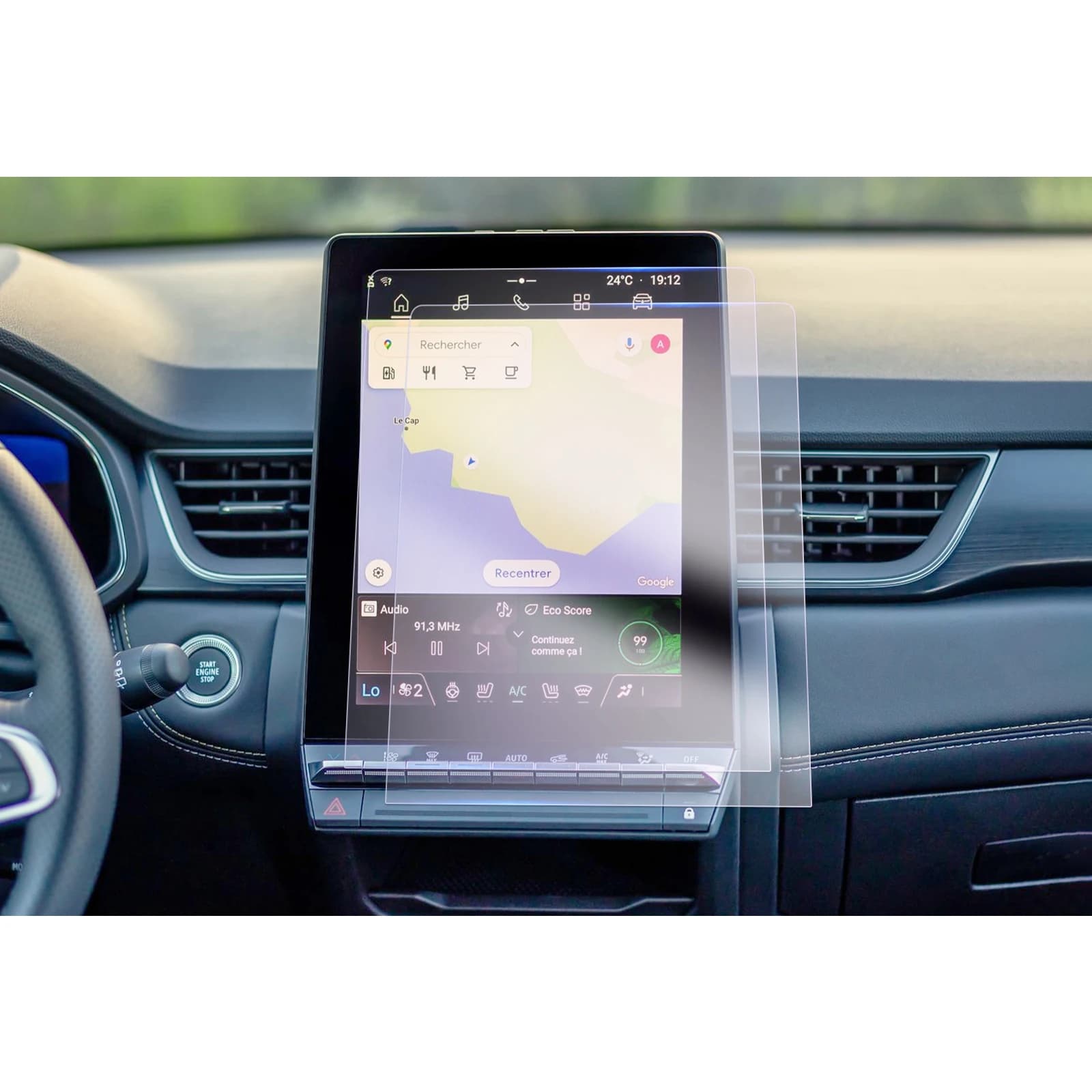 RUIYA pour Renault Captur 2 / Symbioz 2025 2026 Protecteur d'écran nano pour système de navigation a