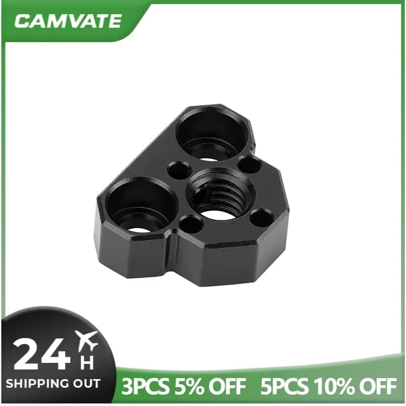 CAMVATE 3/8 "-16 ARRI accessoire adaptateur plaque d'extension avec 1/4"-20 montage à vis pour DSLR 